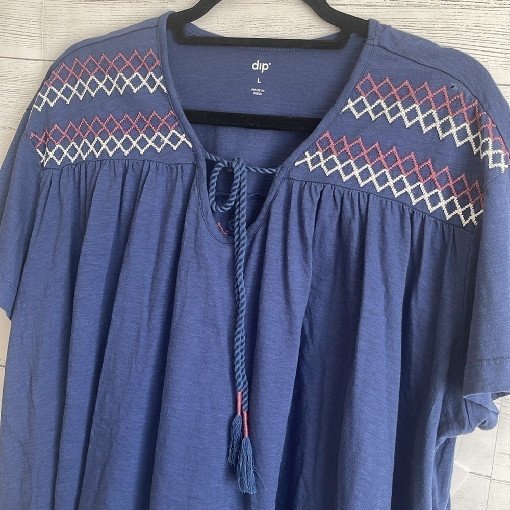 Dip Embroidered Boho Top | SIZE L - Picture 3 of 7